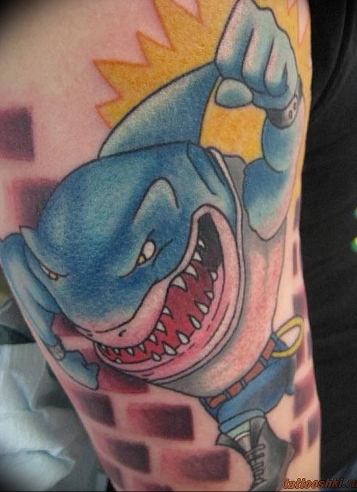 photo tattoo shark от 25.09.2018 №298 - drawing of the predator of the seas - tattoovalue.net