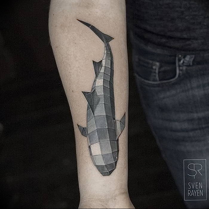 photo tattoo shark от 25.09.2018 №301 - drawing of the predator of the seas - tattoovalue.net