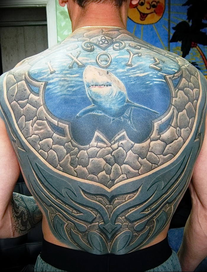 photo tattoo shark от 25.09.2018 №353 - drawing of the predator of the seas - tattoovalue.net