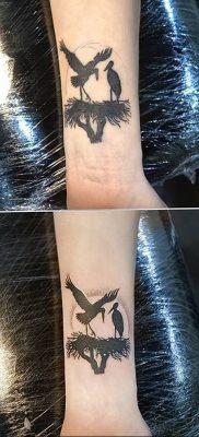 photo tattoo stork от 05.09.2018 №023 – drawing example – tattoovalue.net
