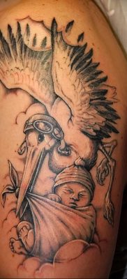 photo tattoo stork от 05.09.2018 №041 – drawing example – tattoovalue.net