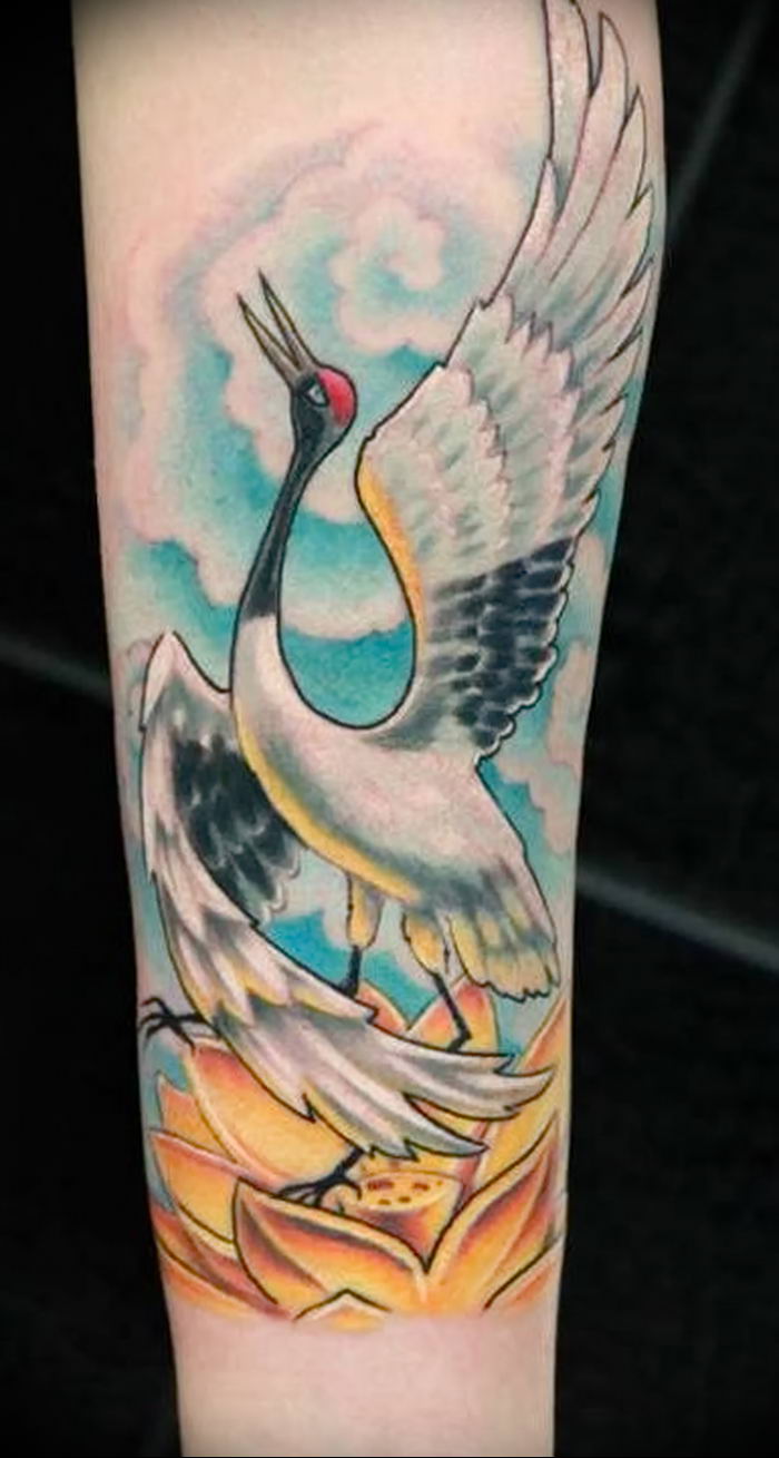 photo tattoo stork от 05.09.2018 №040 - drawing example - tattoovalue.net