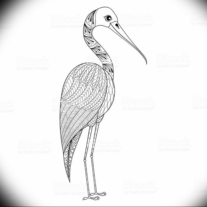 photo tattoo stork от 05.09.2018 №043 - drawing example - tattoovalue.net