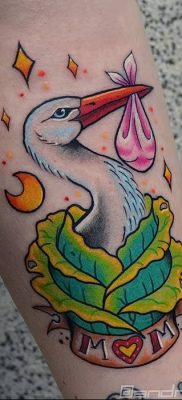 photo tattoo stork от 05.09.2018 №107 – drawing example – tattoovalue.net
