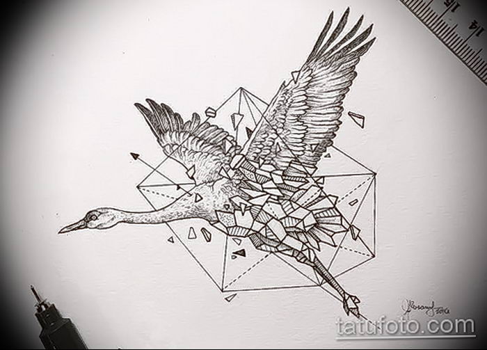 photo tattoo stork от 05.09.2018 №145 - drawing example - tattoovalue.net
