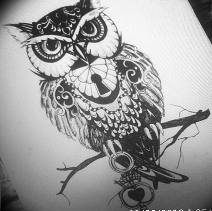 Photo tattoo keyhole 15.10.2018 №096 - example of tattoo - tattoovalue