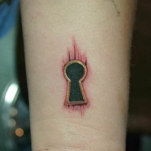 The keyhole tattoo meaning: history, photo drawings, sketches