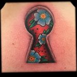 Photo tattoo keyhole 15.10.2018 №041 - example of tattoo - tattoovalue.net