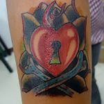 Photo tattoo keyhole 15.10.2018 №050 - example of tattoo - tattoovalue.net