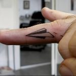 Photo tattoo paper airplane 16.10.2018 №053 - an example of a tattoo design - tattoovalue.net