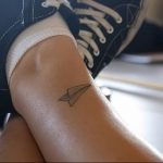 Photo tattoo paper airplane 16.10.2018 №054 - an example of a tattoo design - tattoovalue.net