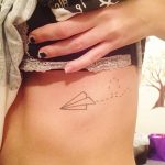 Photo tattoo paper airplane 16.10.2018 №055 - an example of a tattoo design - tattoovalue.net