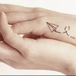 Photo tattoo paper airplane 16.10.2018 №003 - an example of a tattoo design - tattoovalue.net