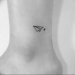 Photo tattoo paper airplane 16.10.2018 №009 - an example of a tattoo design - tattoovalue.net