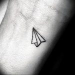 Photo tattoo paper airplane 16.10.2018 №010 - an example of a tattoo design - tattoovalue.net