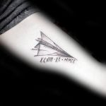 Photo tattoo paper airplane 16.10.2018 №013 - an example of a tattoo design - tattoovalue.net