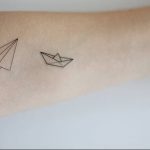 Photo tattoo paper airplane 16.10.2018 №020 - an example of a tattoo design - tattoovalue.net