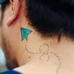 Photo tattoo paper airplane 16.10.2018 №023 - an example of a tattoo design - tattoovalue.net