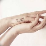Photo tattoo paper airplane 16.10.2018 №028 - an example of a tattoo design - tattoovalue.net