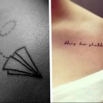 Photo tattoo paper airplane 16.10.2018 №039 - an example of a tattoo design - tattoovalue.net