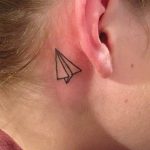 Photo tattoo paper airplane 16.10.2018 №043 - an example of a tattoo design - tattoovalue.net