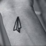 Photo tattoo paper airplane 16.10.2018 №061 - an example of a tattoo design - tattoovalue.net