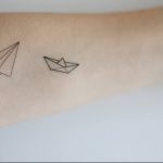 Photo tattoo paper airplane 16.10.2018 №072 - an example of a tattoo design - tattoovalue.net