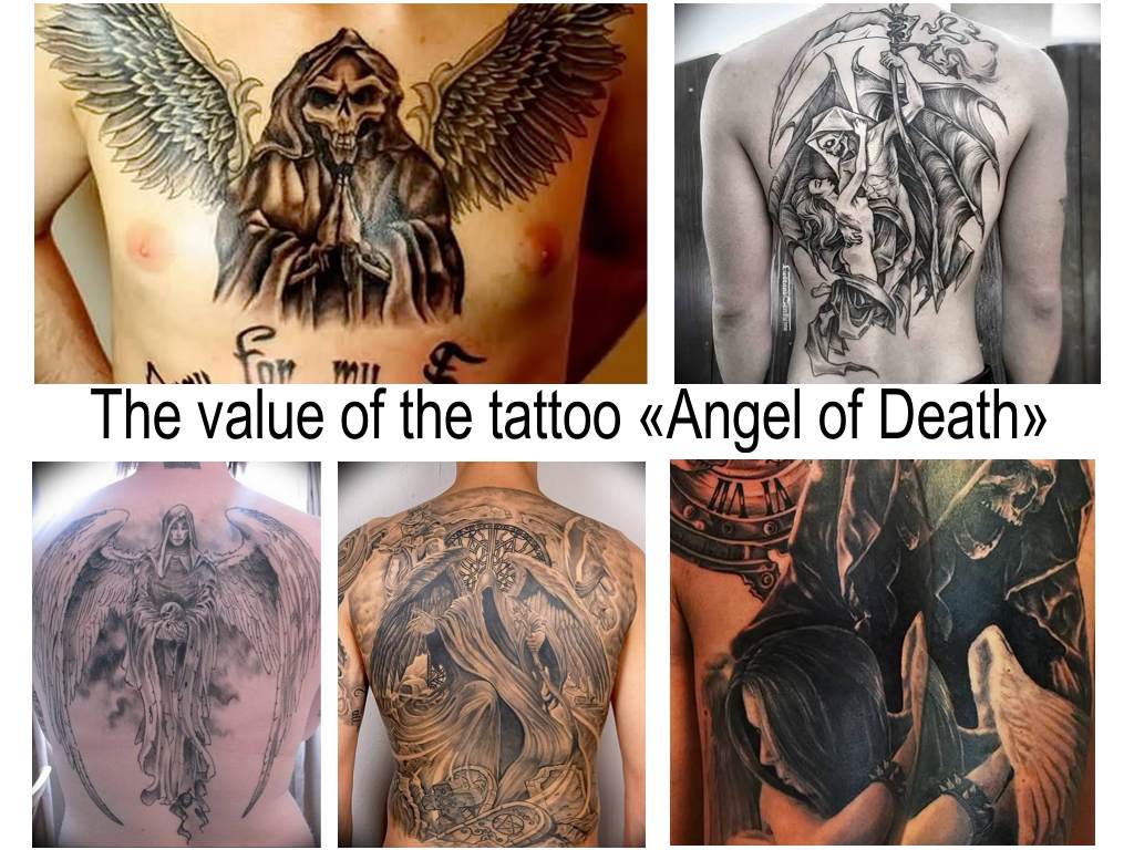 The value of the tattoo «Angel of Death»: history, photo drawings, sketches