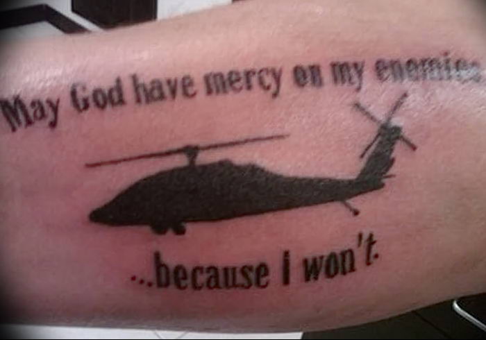 US Navy Helicopter Forearm Tattoo  Veteran Ink