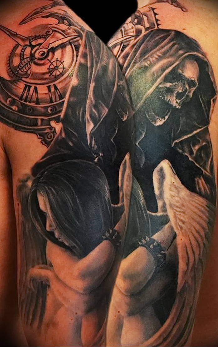 The value of the tattoo «Angel of Death» history, photo drawings, sketches