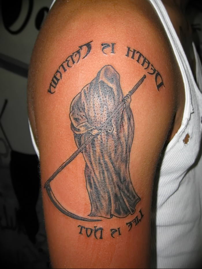 Grim Reaper And Angel Tattoos Grim Reaper Tattoos ~ Angel Of Dea