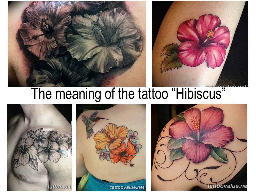 The meaning of the tattoo Hibiscus - information about the picture and photo examples of finished tattoos