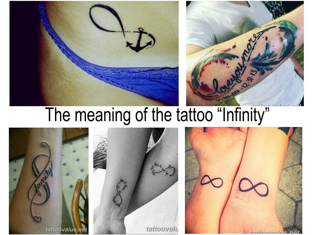 The meaning of the tattoo Infinity - information on drawing tattoos and photo examples of ready-made options