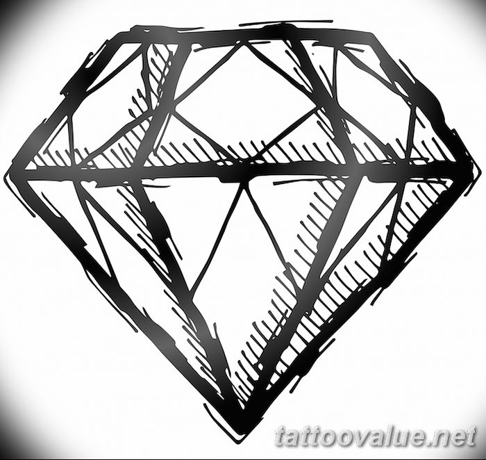 Hand drawn diamond symbol