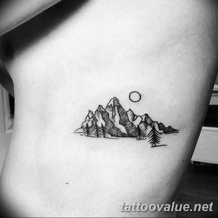 The meaning of the tattoo “mountain”: history, photo drawings, sketches,  facts