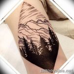 mountain tattoo photo 29.11.2018 №015 - example of a tattoo with a mountain - tattoovalue.net