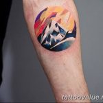 mountain tattoo photo 29.11.2018 №016 - example of a tattoo with a mountain - tattoovalue.net