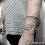 mountain tattoo photo 29.11.2018 №020 - example of a tattoo with a mountain - tattoovalue.net