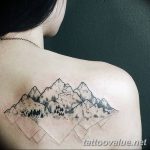 mountain tattoo photo 29.11.2018 №021 - example of a tattoo with a mountain - tattoovalue.net