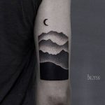 mountain tattoo photo 29.11.2018 №022 - example of a tattoo with a mountain - tattoovalue.net