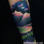 mountain tattoo photo 29.11.2018 №025 - example of a tattoo with a mountain - tattoovalue.net