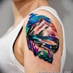 mountain tattoo photo 29.11.2018 №026 - example of a tattoo with a mountain - tattoovalue.net
