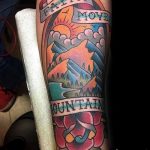 mountain tattoo photo 29.11.2018 №032 - example of a tattoo with a mountain - tattoovalue.net