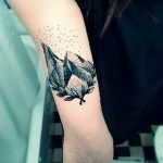mountain tattoo photo 29.11.2018 №111 - example of a tattoo with a mountain - tattoovalue.net