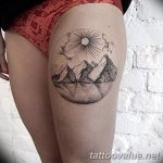 mountain tattoo photo 29.11.2018 №136 - example of a tattoo with a mountain - tattoovalue.net