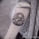 mountain tattoo photo 29.11.2018 №141 - example of a tattoo with a mountain - tattoovalue.net