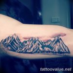 mountain tattoo photo 29.11.2018 №154 - example of a tattoo with a mountain - tattoovalue.net