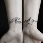 mountain tattoo photo 29.11.2018 №002 - example of a tattoo with a mountain - tattoovalue.net