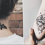 mountain tattoo photo 29.11.2018 №005 - example of a tattoo with a mountain - tattoovalue.net