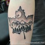 mountain tattoo photo 29.11.2018 №006 - example of a tattoo with a mountain - tattoovalue.net